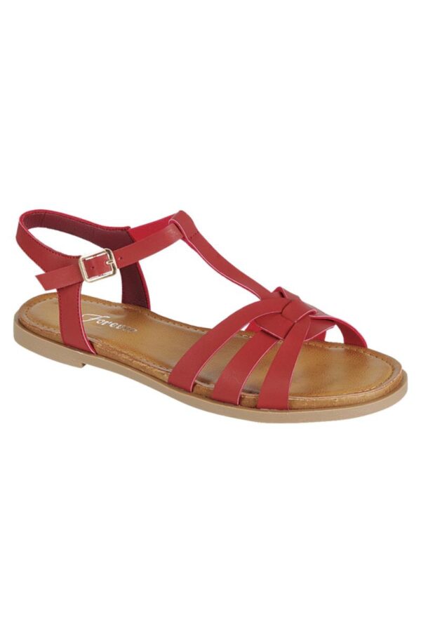 FOREVER COMFORT RED SANDALS